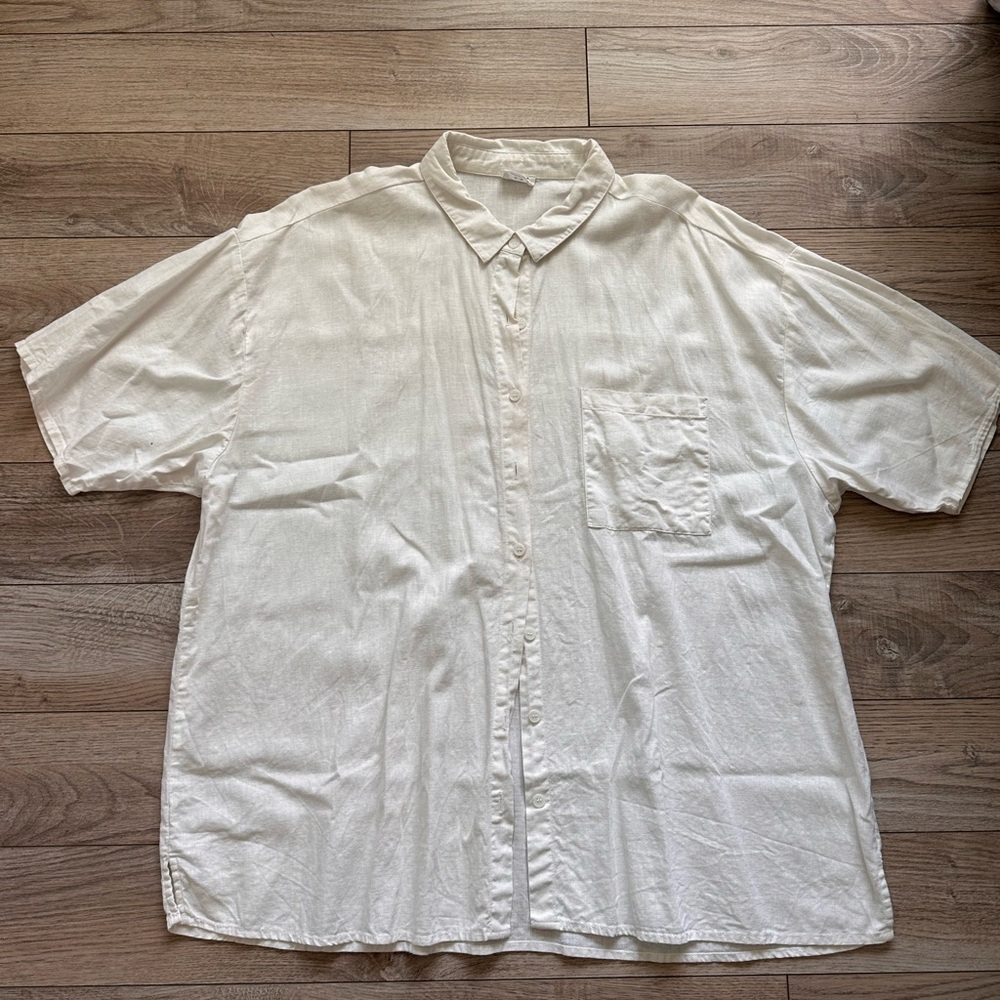 Cotton On Cream Casual Button Down Shirt